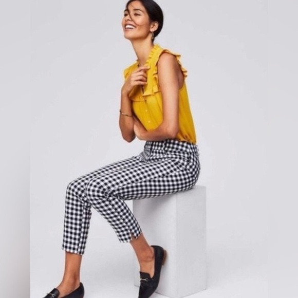 LOFT Pants - NWOT Women’s LOFT Outlet Modern Skinny Ankle Gingham Pants Size 2